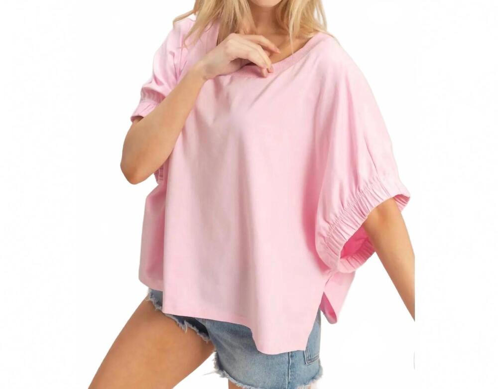 NEW HYFVE elastic cuff top in light pink